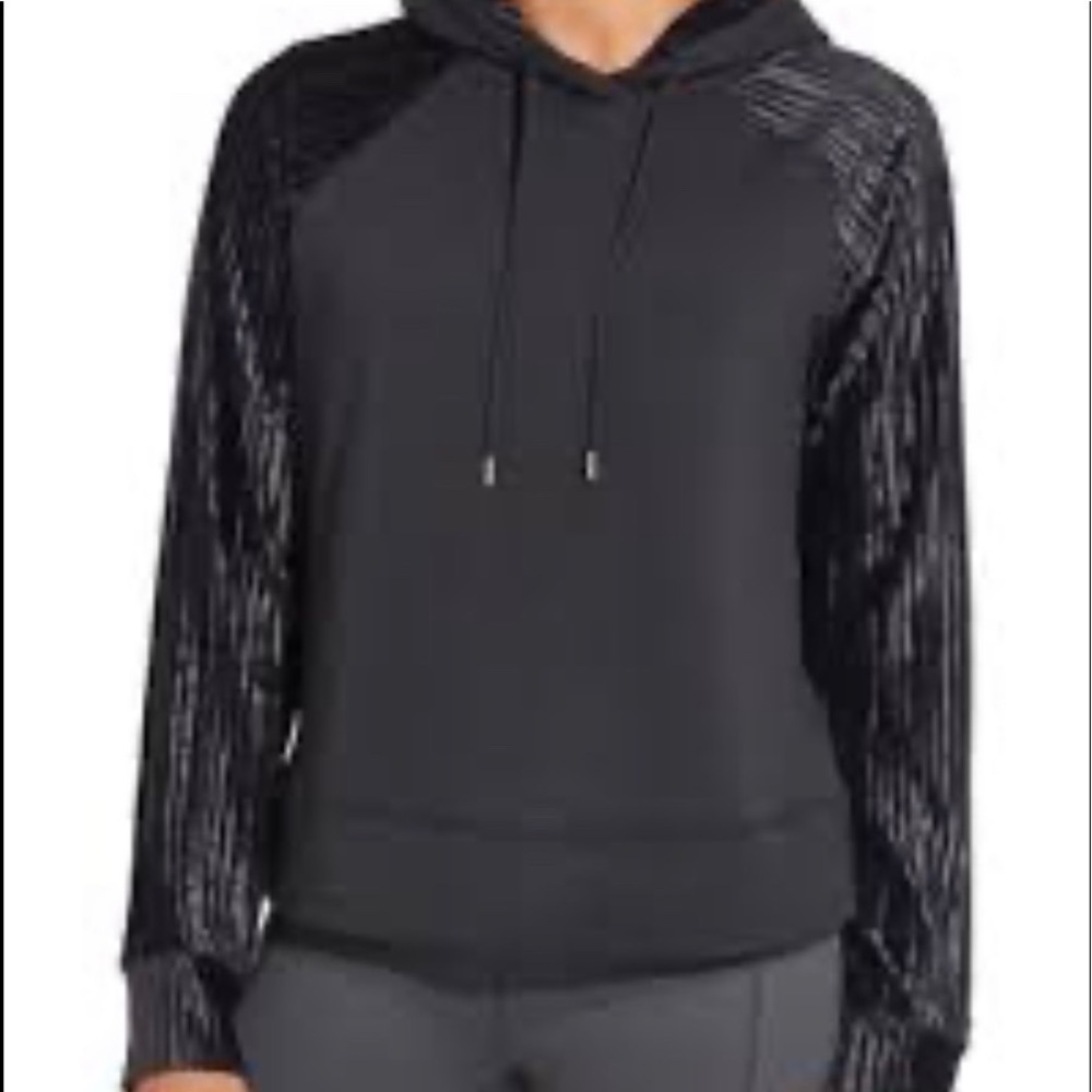 CALIA EFFORTLESS VELVET Hoodie Caviar